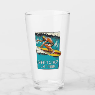 Santa Cruz, Kalifornien Surfing/Travel Pint Glass Glaskopp