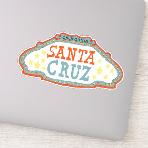 Santa Cruz Kalifornien undertecknar söt vintage Klistermärken