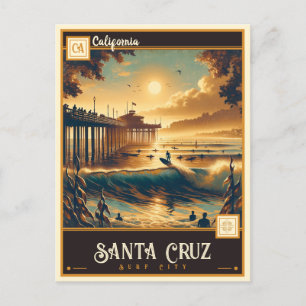 Santa Cruz, Kalifornien VINTAGE Vykort