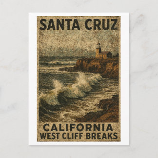 Santa Cruz Kalifornien West Cliff Steamer Lane Vykort