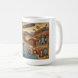 Santa Cruz Kalifornien Whimsical karta UCSC Boardw Kaffemugg
