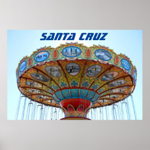 Santa Cruz Kaliforniens nöjesparksresa Poster