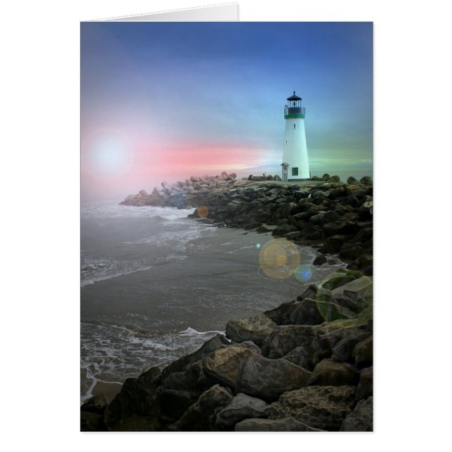Santa Cruz Lighthouse Hälsningskort (Framsidan)