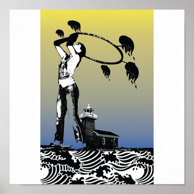 Santa Cruz Lighthouse Hoopjam Poster (Framsidan)