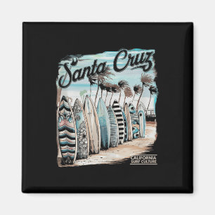 Santa Cruz män kvinnor Kalifornien Retro solnedgån Magnet