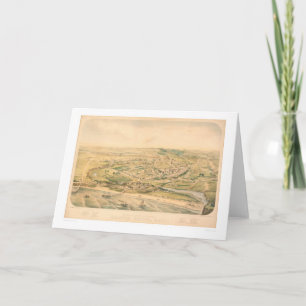 Santa Cruz panorama- karta för CA. (återställd Kort