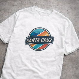 Santa Cruz Retro Vintage Circular Beach California T Shirt