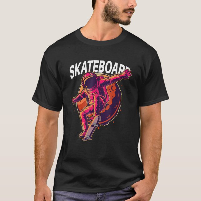 Santa Cruz Skateboard Space Skateboarding Astronau T Shirt (Framsida)