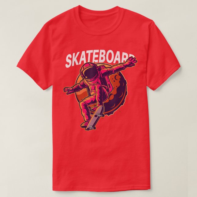 Santa Cruz Skateboard Space Skateboarding Astronau T Shirt (Design framsida)