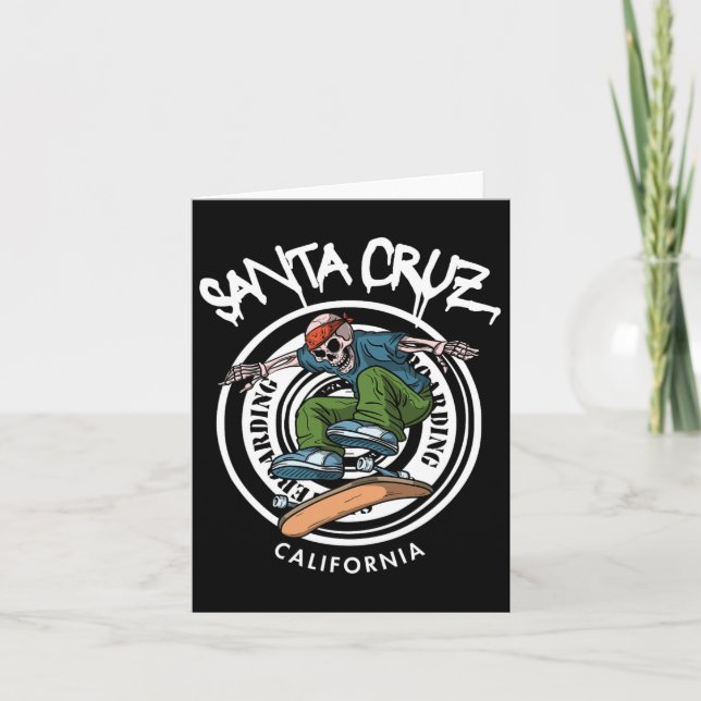 Santa Cruz Skater Laid Back California Skeleton Sk Kort (Framsida)
