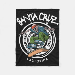 Santa Cruz Skater Laid Back California Skelett Sk Fleecefilt