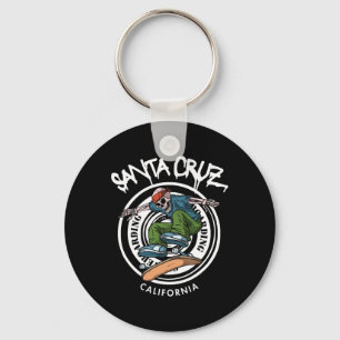 Santa Cruz Skater Laid Back California Skelett Sk Nyckelring