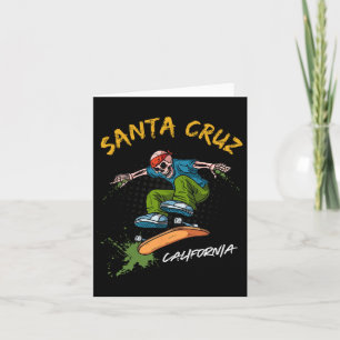 Santa-Cruz Skeleton Skateboard Beach Funny Hallowe Kort