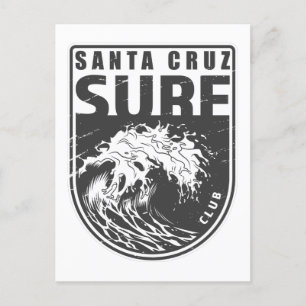 Santa Cruz Surfa Klubb California Emblem Vykort