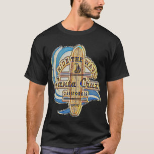 Santa Cruz Surfer Vintage Retro Distress T Shirt