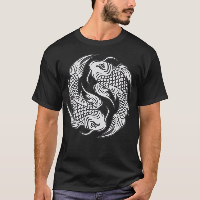 Santa Cruz t shirt Yin Yang Koi Fisk t-shirt (Framsida)