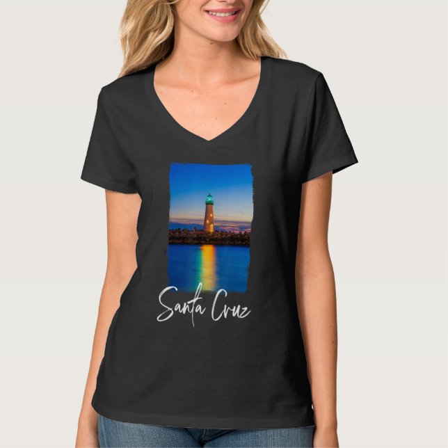 Santa Cruz Tshirt, Santa Cruz Tourist Shirt, Calif T Shirt (Framsida)