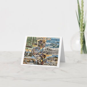 Santa Cruz Vintage Collage – Kustminnen Konst Helgkort