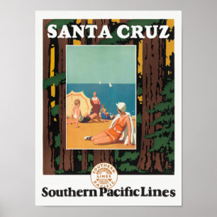 Santa Cruz Vintage resor Poster 1926