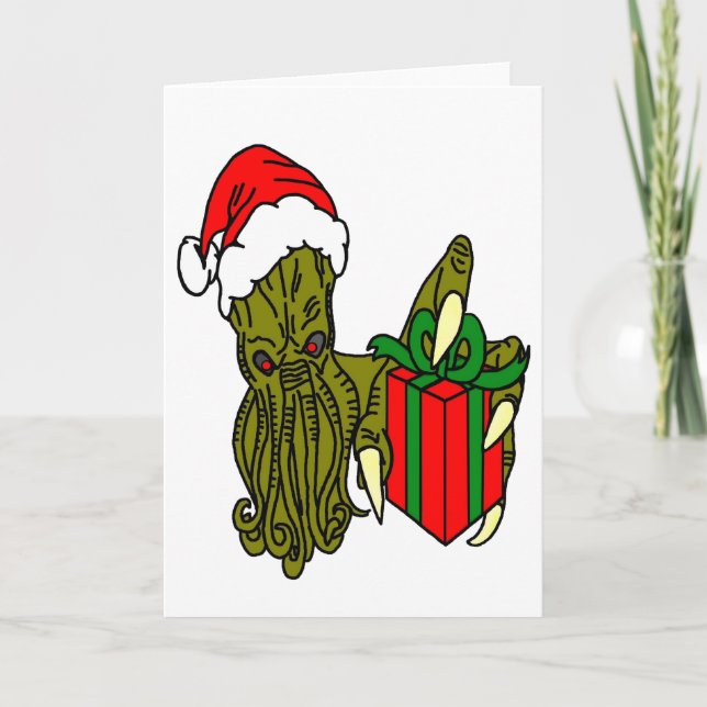 Santa Cthulhu Helgkort (Framsida)