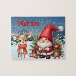 Santa Custom Child Name Puzzle Pussel