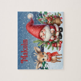 Santa Custom Child Name Puzzle Pussel