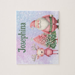 Santa Custom Child Name Puzzle Pussel