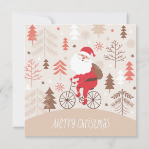 Santa cykla julkort
