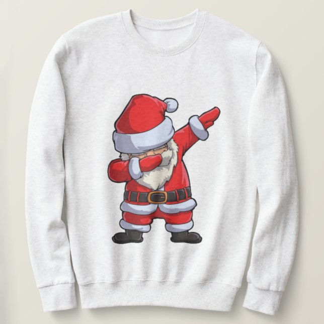 Santa Dab Lång Ärmad Tröja (Design framsida)