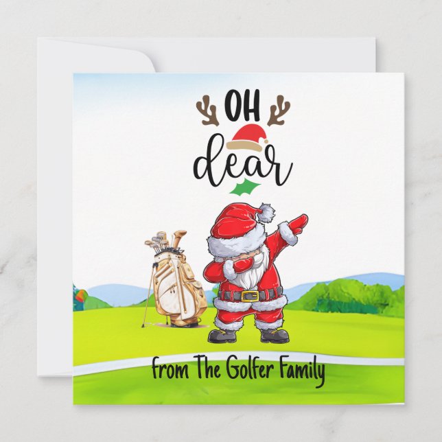 Santa Dabbing för jul Oh Kära Julkort (Framsida)