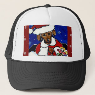 Santa Dachshund Keps