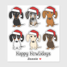 Santa Dachshunds Cute Wiener Dogs Jul