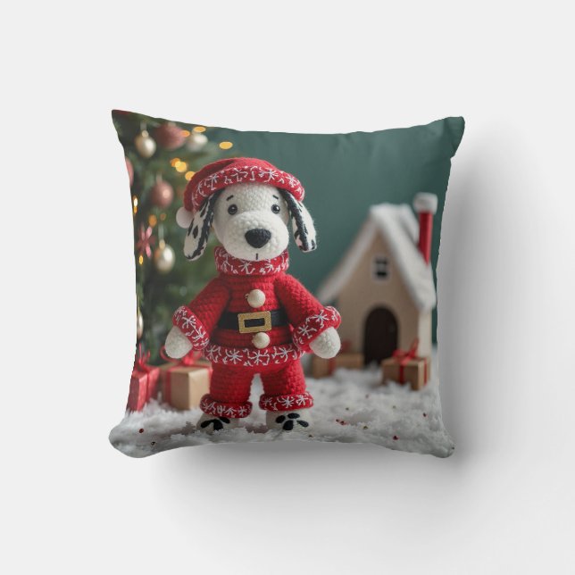Santa Dalmatian Cushion Kudde (Framsida)