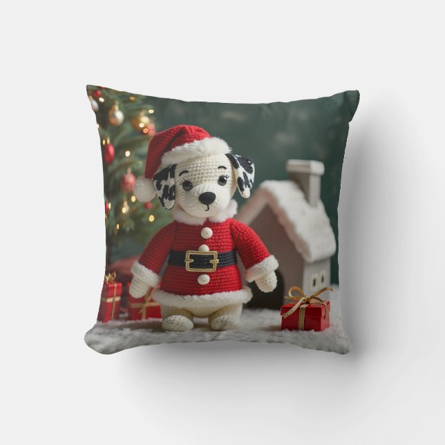 Santa Dalmatian Cushion Kudde (Framsida)