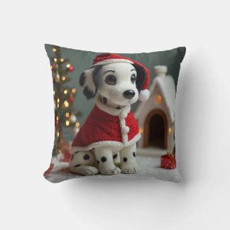 Santa Dalmatian Cushion Kudde