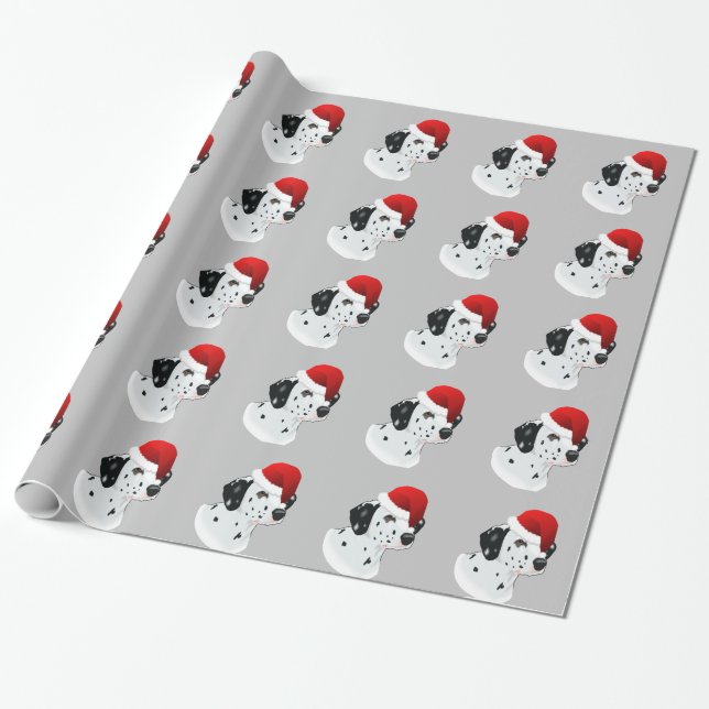 Santa Dalmatian Presentpapper (Utrullad)
