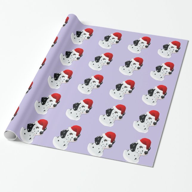 Santa Dalmatian Presentpapper (Utrullad)