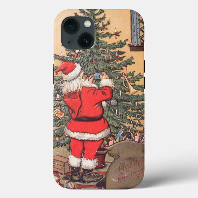 Santa Decorating Julgran (Baksida)