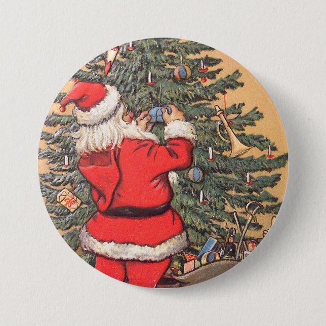 Santa Decorating Julgran Knapp (Framsida)
