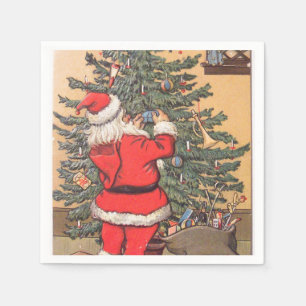 Santa Decorating Julgran Pappersservett