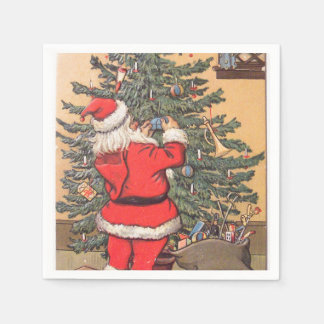 Santa Decorating Julgran Pappersservett