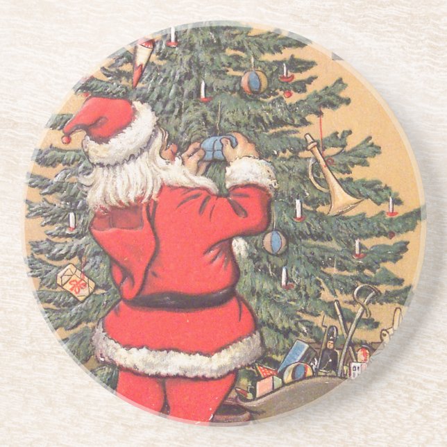 Santa Decorating Julgran Underlägg (Framsidan)