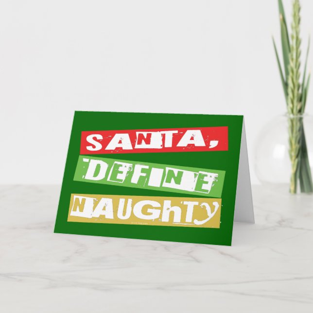 SANTA, DEFINIE NAUGHTY HELGKORT (Framsida)