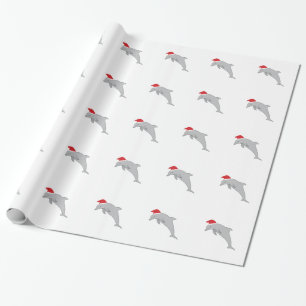 Santa delfin presentpapper