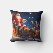 Santa Delivering Leksak på en Slope med rener