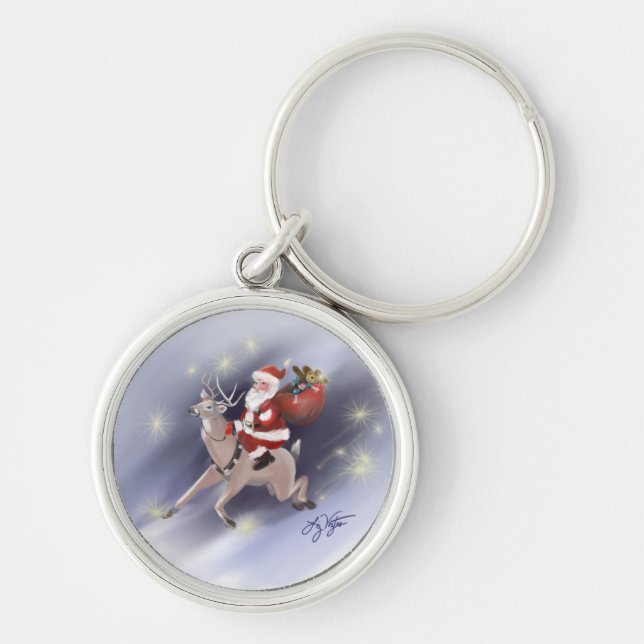 Santa Delivers Nyckelring (Framsidan)