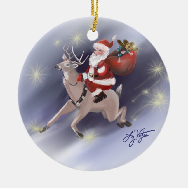 Santa Delivers Ornament (Framsidan)