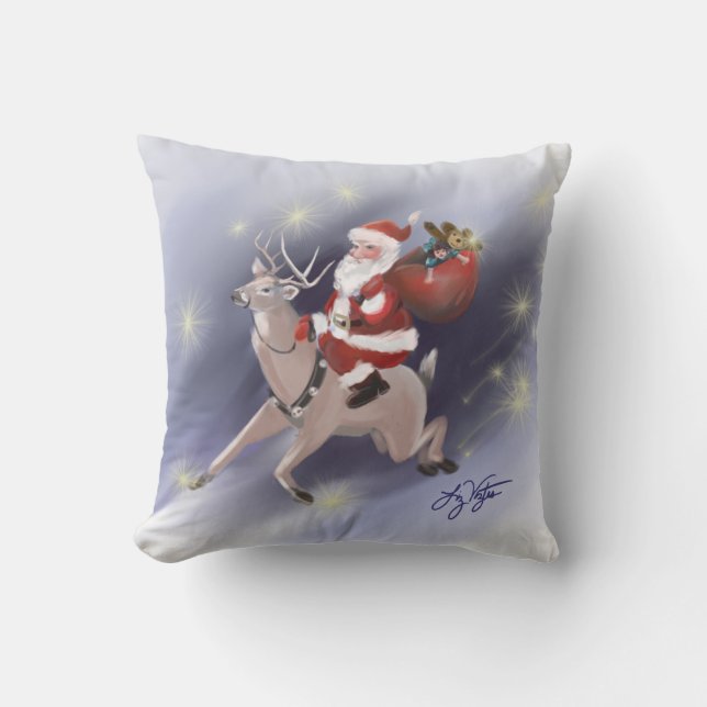 Santa Delivers Pillow Kudde (Framsida)