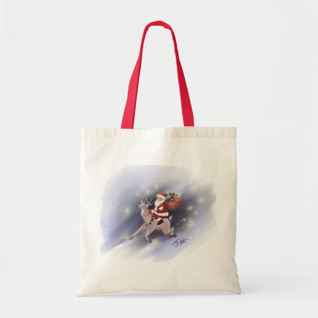 Santa Delivers Tote Tygkasse (Framsidan)
