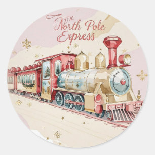 Santa Delivery Klistermärke Pastell Rosa & Guld